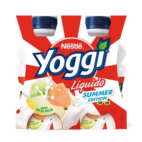 YOGGI Iogurte Líquido Summer Edition Melão e Meloa 4x160 g SABORES