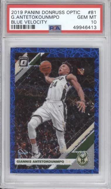 Giannis Antetokounmpo Psa Optique Donruss Vitesse Bleue