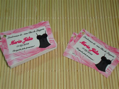 Tags Lembrancinhas Chá de Lingerie Tags Criativos Elo