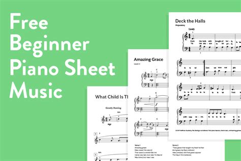 Free Beginner Piano Sheet Music Learn To Play Easy Songs