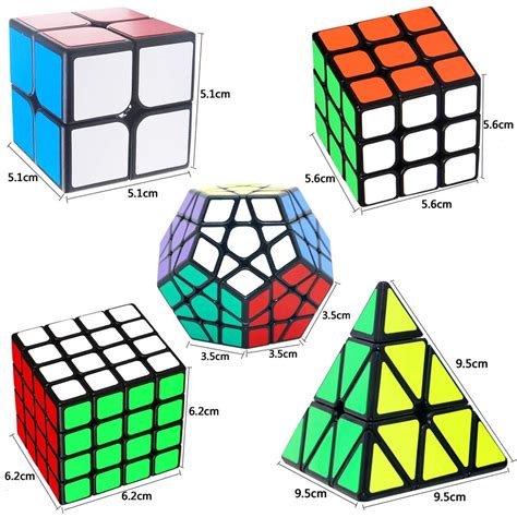 Coolzon Speed Cube Set Magic Cube 2x2 3x3 4x4 Pyraminx Pyramid