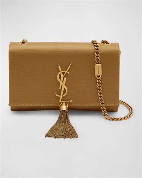 Saint Laurent Kate Small Tassel Ysl Crossbody Bag In Satin Neiman Marcus