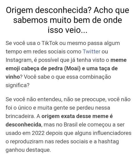 Origem Desconhecida Acho Que Sabemos Muito Bem De Onde Isso Veio Se