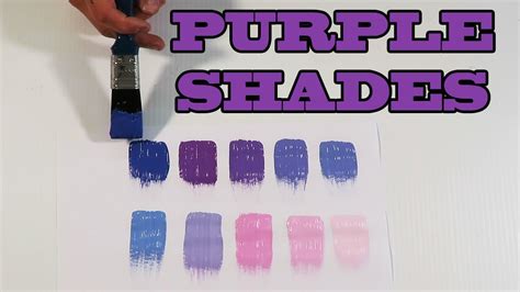 How To Make Shades Of Purple Using Acrylic Paints Youtube