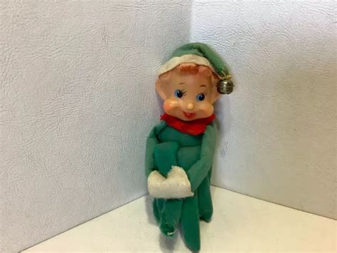 Vintage Pixie Knee Hugger Elf Tall Green Christmas Picclick Uk