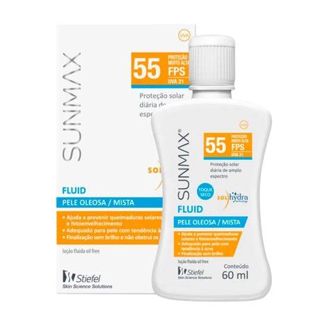 Protetor Solar Facial Sunmax Fluid Pele Oleosa Mista Fps