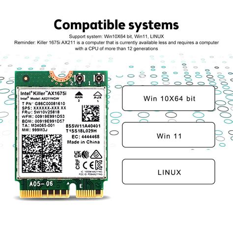 Intel Wifi E Ax Ax M Wireless Network Card Bluetooth