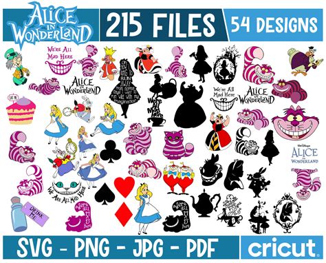 Alice In Wonderland Svg Bundle Alice Svg Princess Svg Alice Etsy Uk