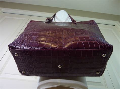 NWT FURLA Burgundy Wine Red Distressed Croc Emb Leather D Light Tote