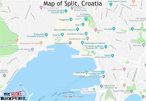 Split Walking Tour Map