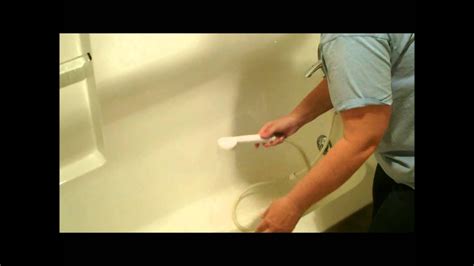 Bathroom Cleaning A Fiberglass Shower Tub Youtube