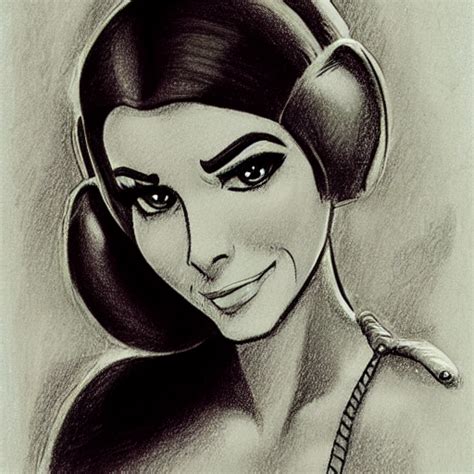 Krea Ai Milt Kahl Pencil Sketch Of Victoria Justice As Pri