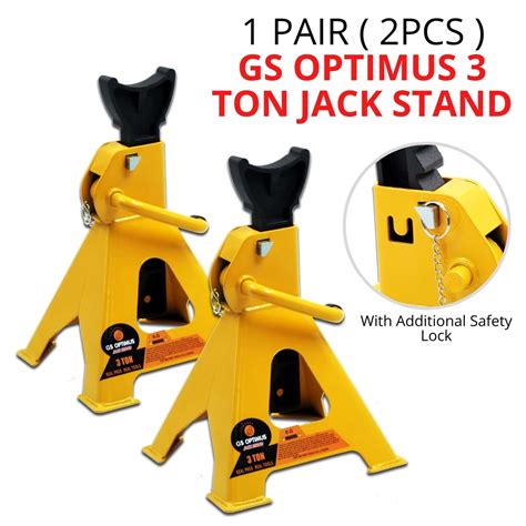 GS OPTIMUS HONGMA 3 Ton Heavy Duty Jack Stand With Additional Safety