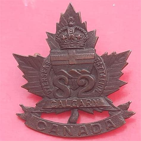 Canada WW1 Canadian Expeditionary Force 82nd Infantry Battalion