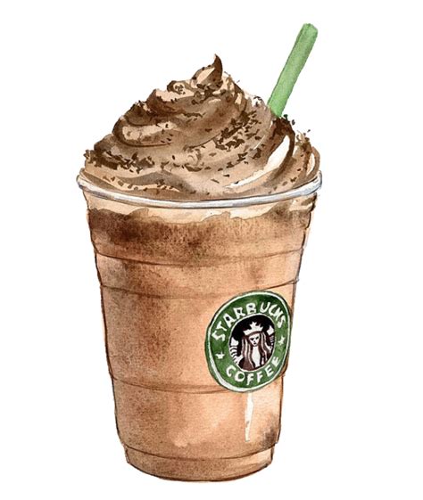 Coffee Tea Latte Starbucks Drawing - ice cream png download - 700*829 ...