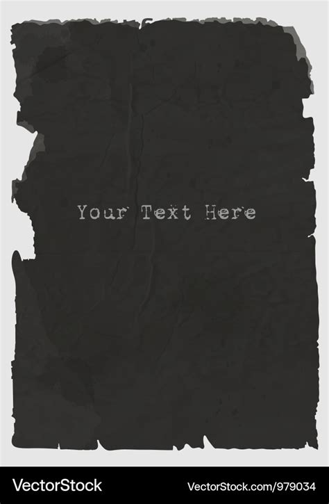 Sheet Of Black Torn Paper Royalty Free Vector Image