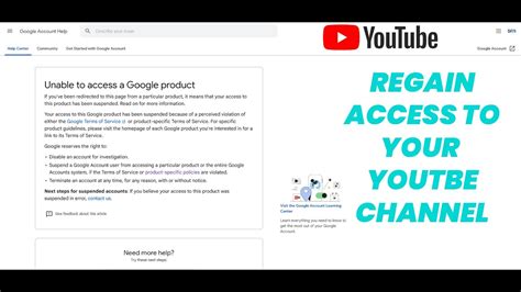 How To Regain Access To A Youtube Channel When Unable To Access A