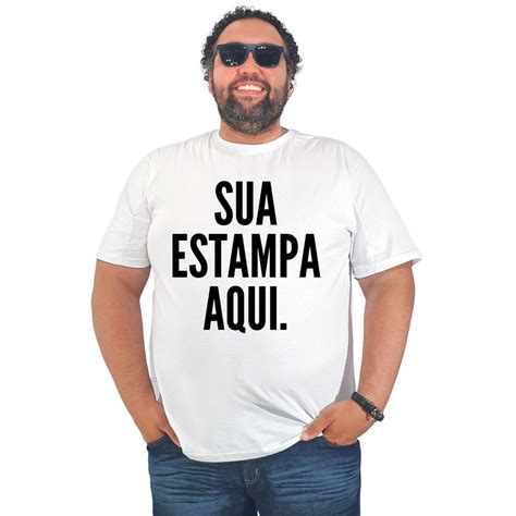 Camisa Camiseta Plus Size Personalizada Sua Estampa Foto Frase