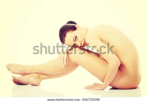 Beautiful Naked Woman Sitting On Floor Stock Photo 246733348 Shutterstock