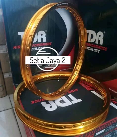 Velg Pelek Pelak Tdr Wx Shape Kotak Ring Lebar X Set Gold