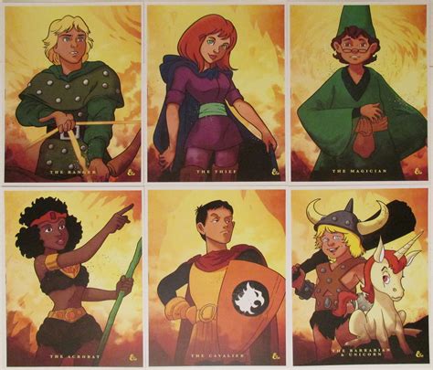 Dungeons and Dragons Cartoon Characters Fantasy Adventure Art - Etsy