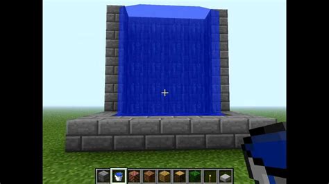 Minecraft Tutorials How To Build A Waterfall Youtube