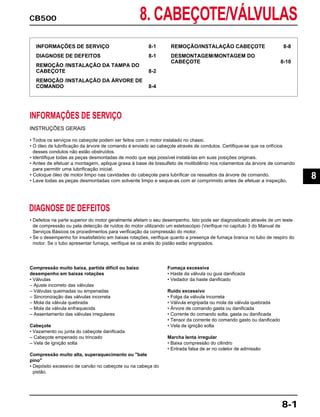 Manual de serviço cb500 00 x6b my5 001 cabecote PDF Download Gratuito