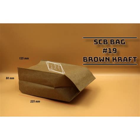 Jual PAPER BAG SOS BAG KODE 19 BROWN KRAFT KERTAS ROTI 100 PCS