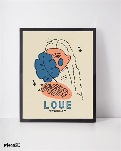 Love yourself modern posters on motivation | Muselot