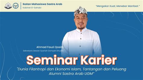 Seminar Karier Dunia Filantropi Dan Ekonomi Islam Tantangan Dan