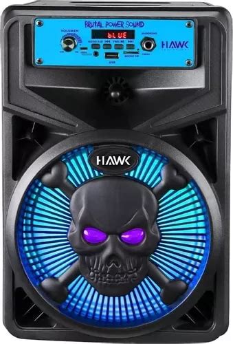 Bocina Portatil Hawk Skull Conexi N Bluetooth