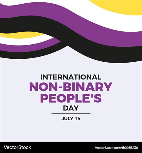 International Non Binary Peoples Day Poster Vector Image