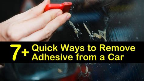 Quick Ways To Remove Adhesive From A Car