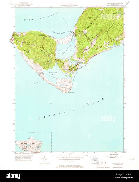 Massachusetts USGS Historical Topo Map MA Squibnocket 350621 1951 24000