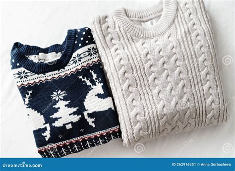 Two winter sweaters stock image. Image of knit, cold - 262916351