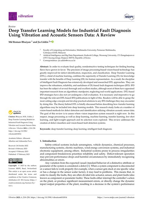 PDF Deep Transfer Learning Models For Industrial Fault Diagnosis