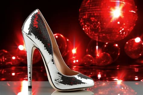 Premium Photo | Disco allure High heels and a sparkling disco ball together