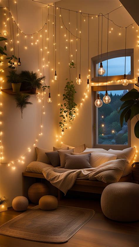 Cuddle Worthy Bedroom Decor With Cozy Lighting Fairy Lights Bedroom