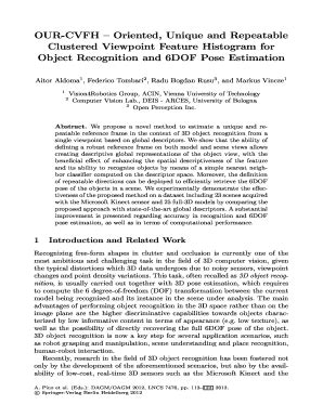 Fillable Online Vision Deis Unibo OUR CVFH Computer Vision LAB