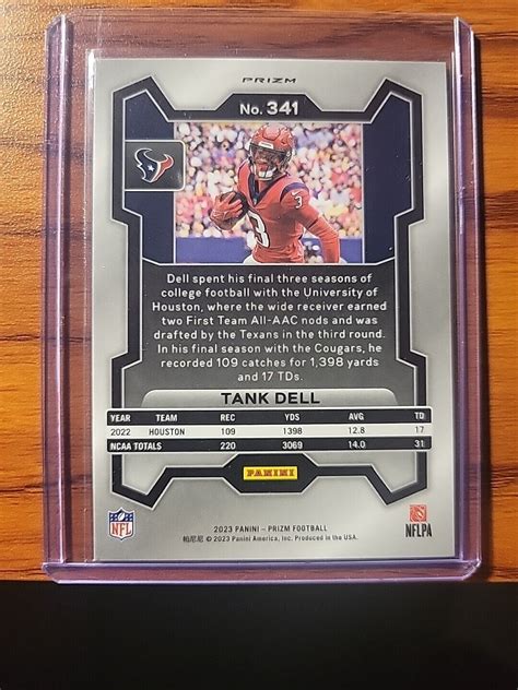 2023 Panini Prizm Rookies Green Wave Prizm 341 Tank Dell RC