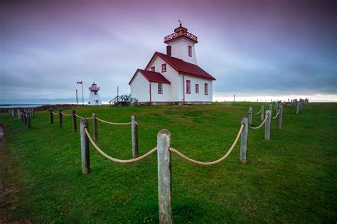 Wood Islands Lighthouse Sunrise Prince Edward Island Canada