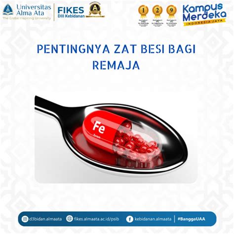 Pentingnya Zat Besi Bagi Remaja Fakultas Ilmu Ilmu Kesehatan