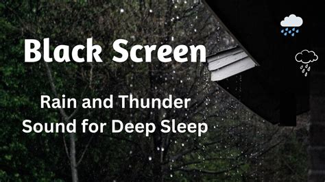 THUNDER And RAIN Sounds For Sleeping BLACK SCREEN Sleep And