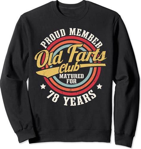 78th Birthday Old Farts Club Member Co 78 Years Old Farts Club Retro