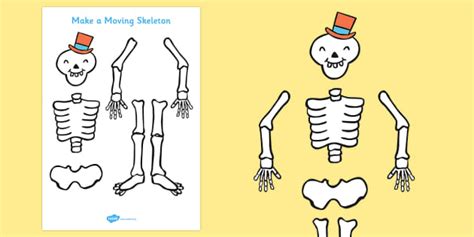 Funny Bones Make a Moving Skeleton (A4) - Twinkl