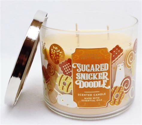 1 Bath And Body Works Sugared Snickerdoodle 3 Wick Scented Wax Large Candle 14 5oz Ebay