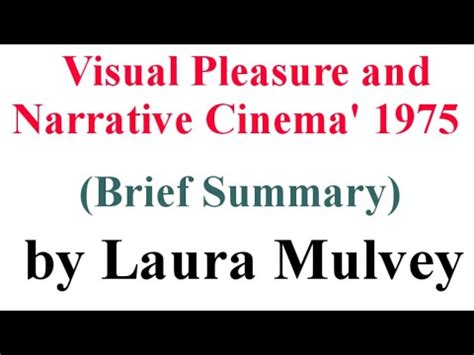 Visual Pleasure And Narrative Cinema Book By Laura Mulvey