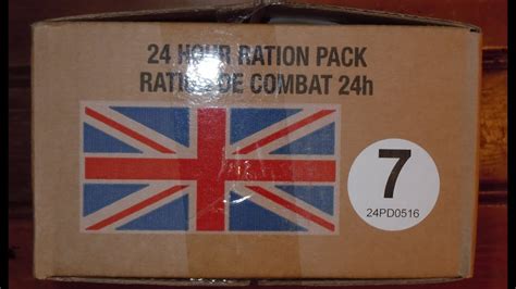 Mre Review British 24 Hour Ration Pack Orp Menu No 7 Pt 1 Youtube