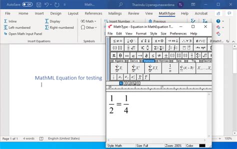 Generating Mathml Code For Equations With Mathtype Ucem Online Education