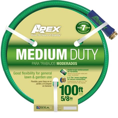 Apex 5 8 In Dia X 100 Ft Medium Duty Water Hose 8535 100 The Home Depot